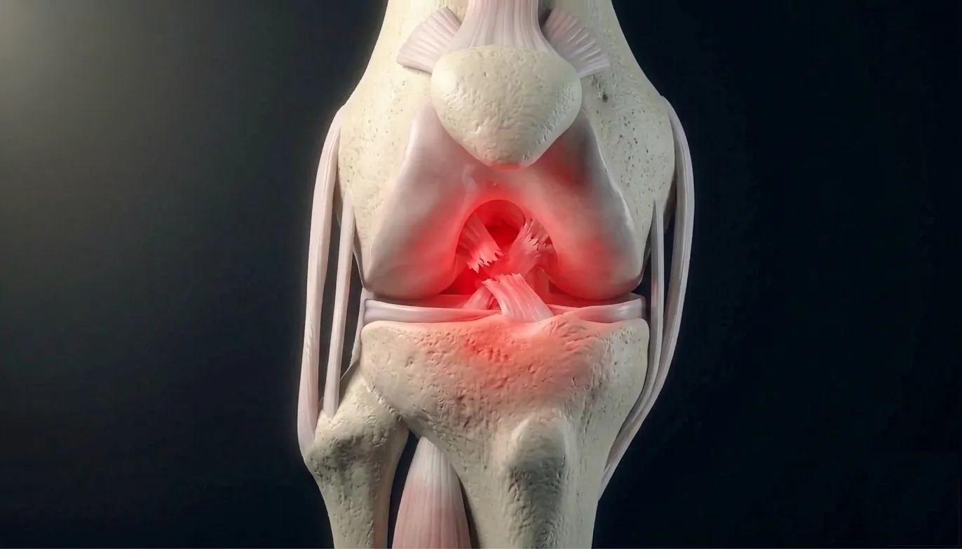 Illustration anatomique des lésions ligamentaires du genou